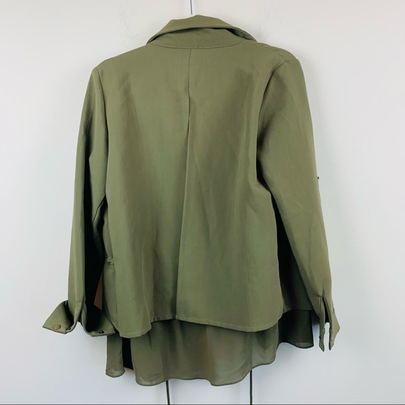 Greylin Embroidered Anorak Olive Drawstring Jacket - Picture 6 of 8
